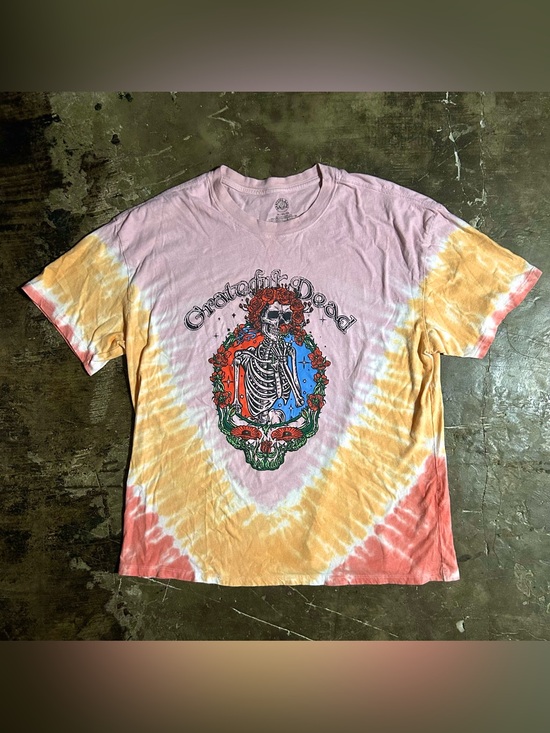 Grateful Dead Other - XL Pink and yellow floral tie-dye Grateful Dead tee
